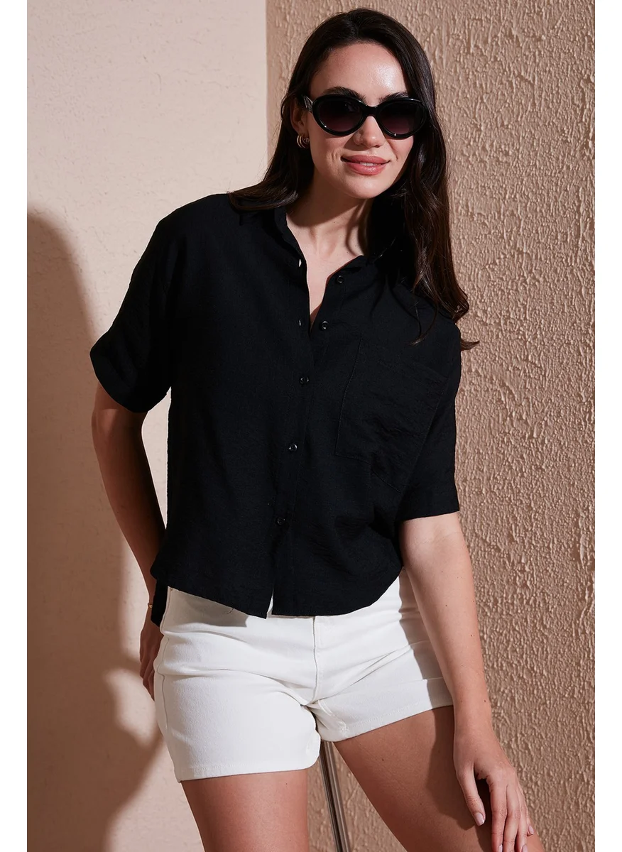 Lela Regular Fit Chest Pocket Short Sleeve Shirt Women's Shirt 6779324