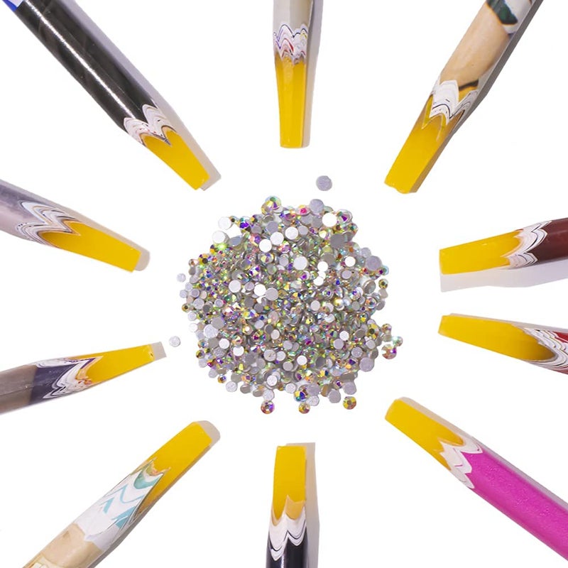 GA&EN Self Adhesive Pickup Pencil for Rhinestones and Diamond Painting, 10 PCS Long Rhinestone Picker Tool Kit for Nail Art, Nail Dotting Tools for Manicure, Jewel Applicator Gem Picker Pen Tool - Image 4