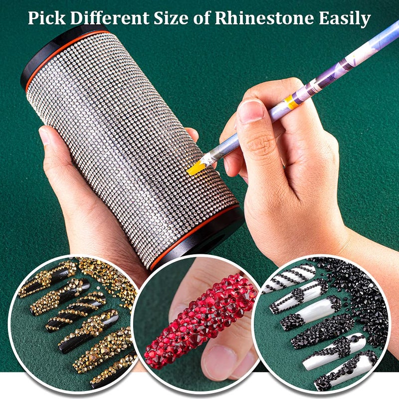 GA&EN Self Adhesive Pickup Pencil for Rhinestones and Diamond Painting, 10 PCS Long Rhinestone Picker Tool Kit for Nail Art, Nail Dotting Tools for Manicure, Jewel Applicator Gem Picker Pen Tool - Image 3