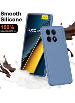 Wtech Soft Liquid Silicone Case Cover For Xiaomi Poco X6 Pro 5G 2024 Grey  - Image 2