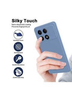 Wtech Soft Liquid Silicone Case Cover For Xiaomi Poco X6 Pro 5G 2024 Grey  - Image 4