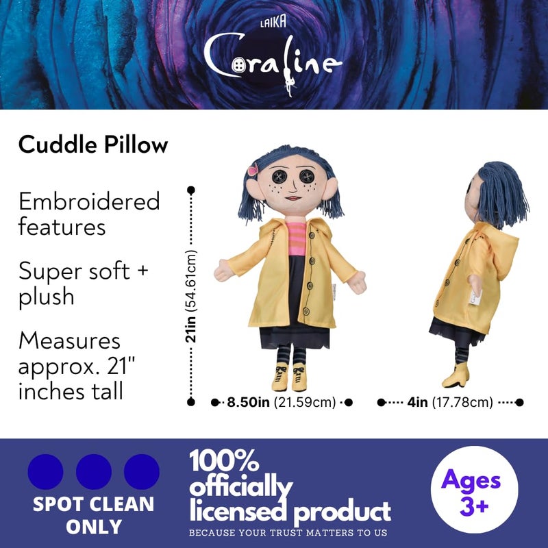 Franco Coraline Cuddle Pillow Plush, Kids Bedding Super Soft Plush Pillow, (Officially Licensed Product) by Franco - Image 2