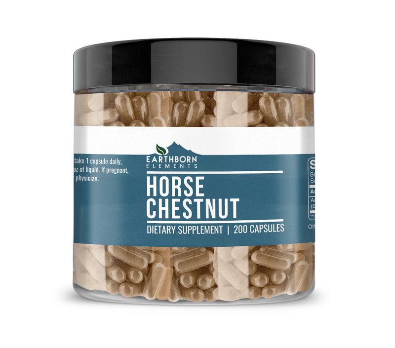 Earthborn Elements Horse Chestnut 200 Capsules Pure Undiluted No Additives