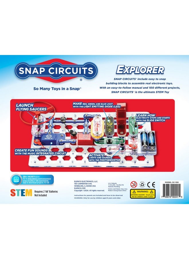 Snap Circuits Snap Circuits Jr. SC-100 Electronics Exploration Kit, Over 100 Projects, Full Color Project Manual, 28 Parts, STEM Educational Toy for Kids 8 +  - Image 2