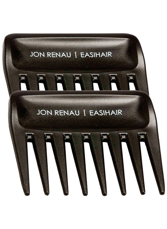 Jon Renau Set Of 2 Wide Tooth Combs By Jon Renau & Easihair For Synthetic Heat Friendly Hd Fiber And Human Hair  - Image 2