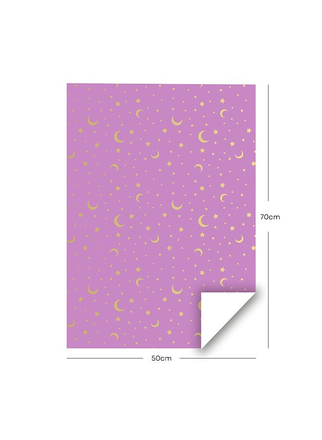 Share the Love Sky Themed Purple Wrapping Paper Pack – 4 Sheets (50 cm x 70 cm Each)  - Image 2