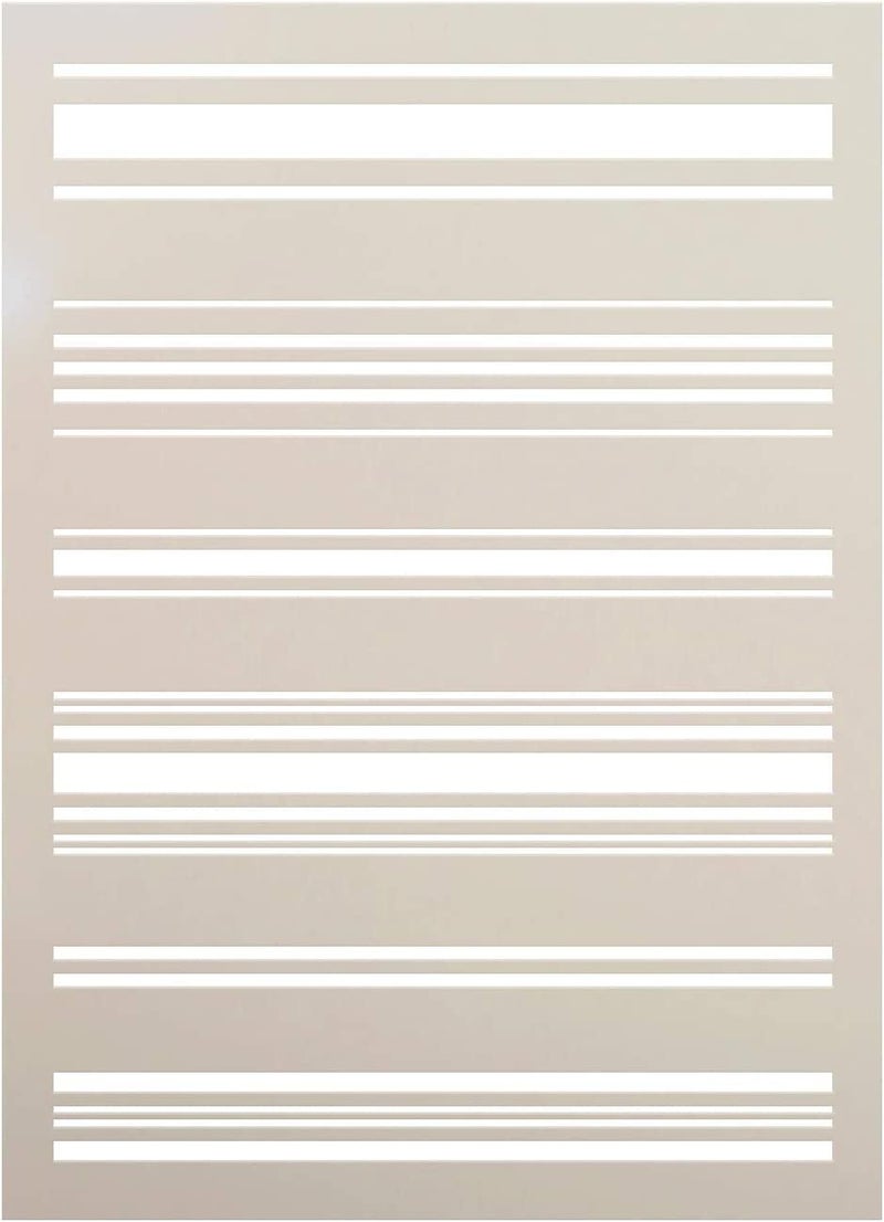 Ivanas Ivanas Tea Towel Stripe Stencil Reusable Mylar Template Paint Wood Sign Fabric Craft Rustic Pattern French Country Home Decor DIY Farmhouse Scrapbook Journal Stamping Size - Image 1