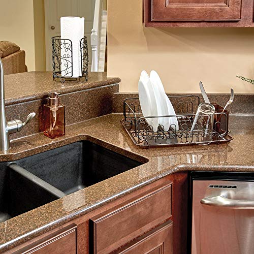 InterDesign iDesign Steel Free-Standing Paper Towel Holder, The Twigz Collection – 7.5" x 7.5" x 8", Bronze - Image 3