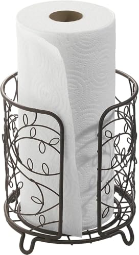 InterDesign iDesign Steel Free-Standing Paper Towel Holder, The Twigz Collection – 7.5" x 7.5" x 8", Bronze - Image 2