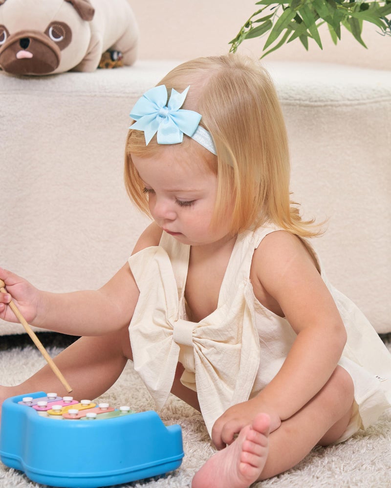 jollybows 40pcs Baby Girls Grosgrain Ribbon Hair Bows Headbands 3" Hair Band Hair Accessories for Infants Newborn Toddler - Image 4