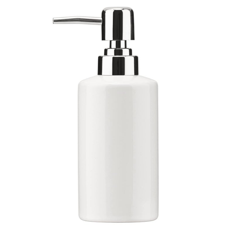 FE Soap Dispenser 300ml10oz Ceramic Liquid Soap Pump Dispenser Refillable Dish Soap Dispenser for Kitchen Bathroom Washroom White