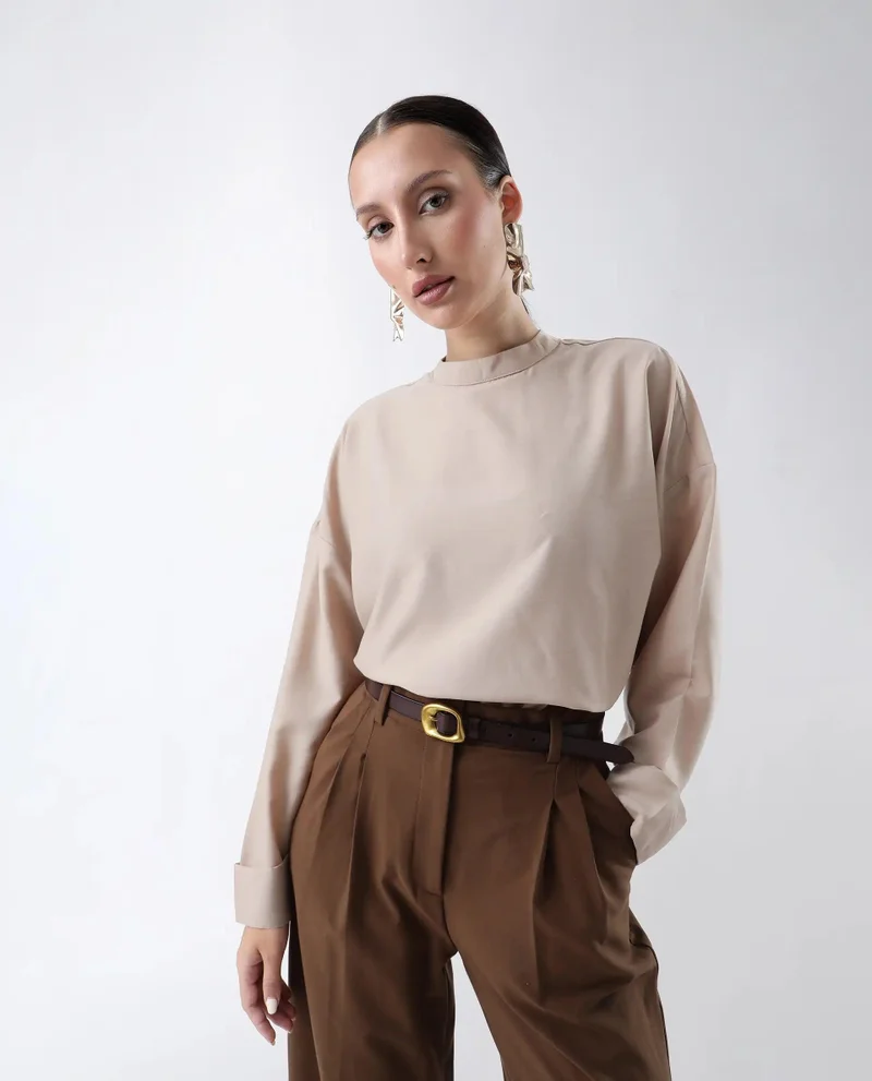 Rareism Women's Solid Oversized Top