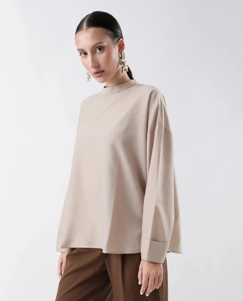 Rareism Women's Solid Oversized Top