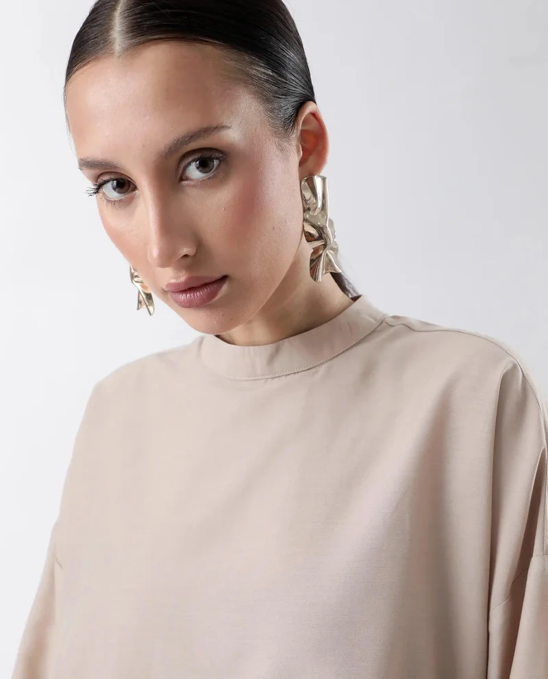 Rareism Women's Solid Oversized Top