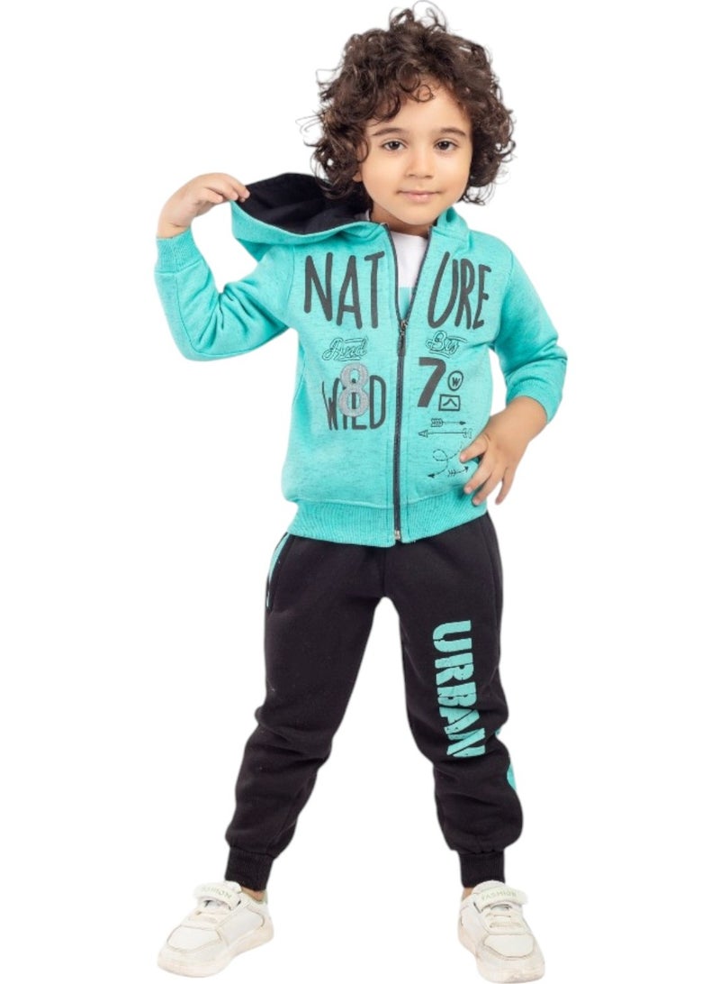 تشويس بيجامة ولادي شتوي ترنج "ناتشر 87"، تصميم عصري ودافئ مثالي لفصل الشتاء - كود 1030 - Image 1