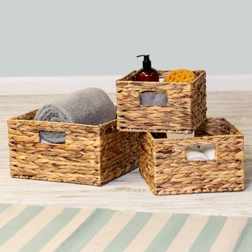 Honey Can Do Honey-Can-Do Natural Wicker Storage Baskets, Perfect For Organizing, Storage, and Gifts, Multi-size 3-Pack Nesting Baskets for Home Organization and Décor - Image 2