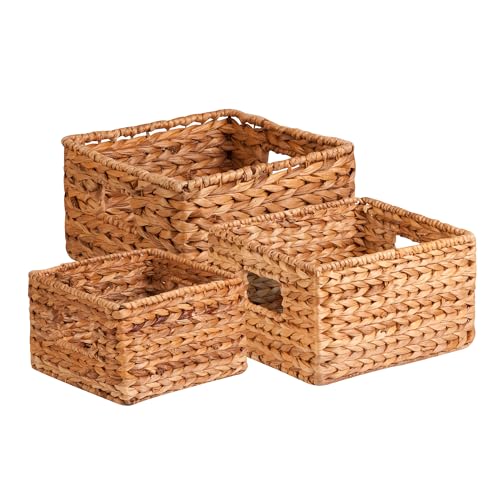 Honey Can Do Honey-Can-Do Natural Wicker Storage Baskets, Perfect For Organizing, Storage, and Gifts, Multi-size 3-Pack Nesting Baskets for Home Organization and Décor - Image 1
