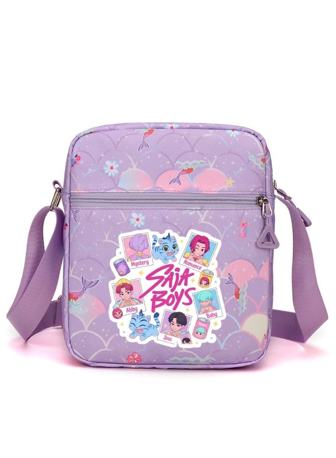 general K-pop Demon Girl Group Print Shoulder Bag for Women Crossbody Bag Schoolbag for Students Campus Bag