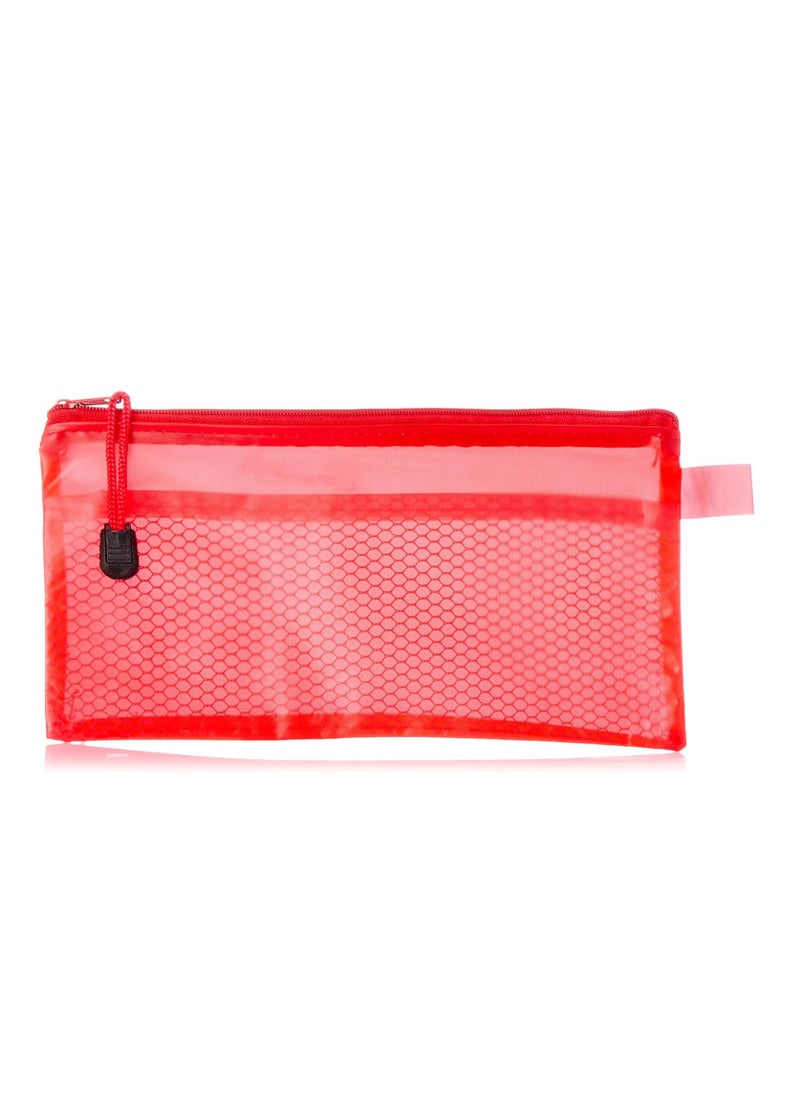 Generic - Fabric pencil case with zipper, 12x23 cm - B6 - 1Pcs  - Assorted color - Image 1