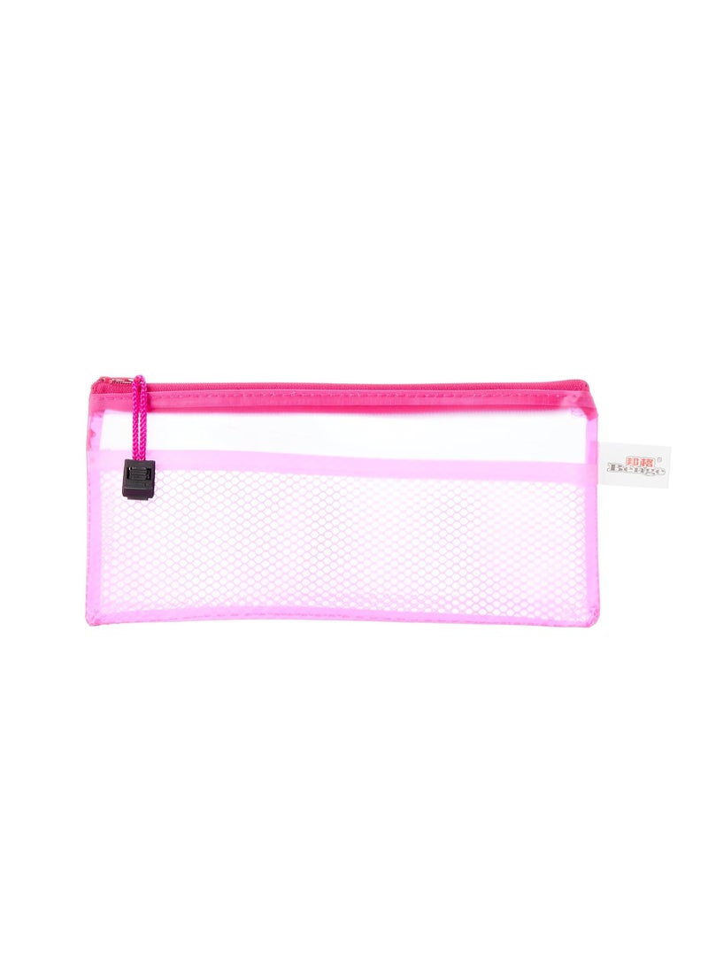 Generic - Fabric pencil case with zipper, 12x23 cm - B6 - 1Pcs  - Assorted color - Image 1