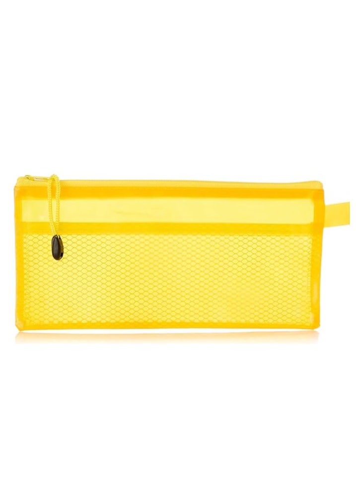 Generic - Fabric pencil case with zipper, 12x23 cm - B6 - 1Pcs  - Assorted color - Image 1