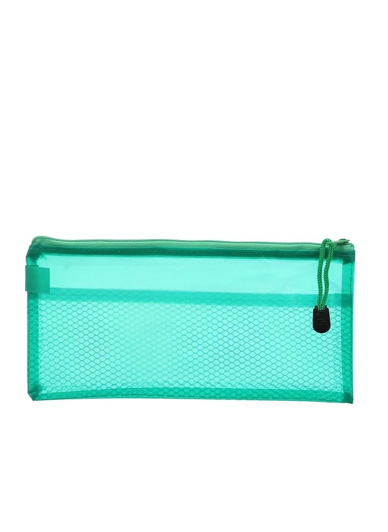 Generic - Fabric pencil case with zipper, 12x23 cm - B6 - 1Pcs  - Assorted color - Image 1