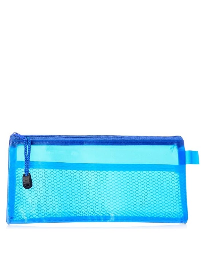 Generic - Fabric pencil case with zipper, 12x23 cm - B6 - 1Pcs  - Assorted color - Image 1
