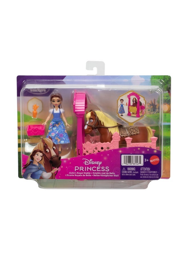 Disney Small Doll Toys, Storytime Stackers Playset with Small Doll, Horse or Companion & 2-4 Accessories (Characters May Vary) - Image 4