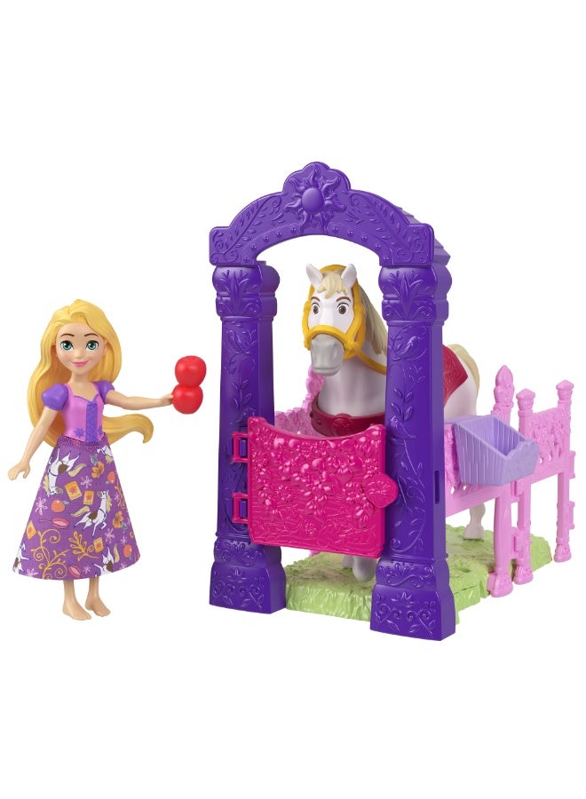 Disney Small Doll Toys, Storytime Stackers Playset with Small Doll, Horse or Companion & 2-4 Accessories (Characters May Vary) - Image 2
