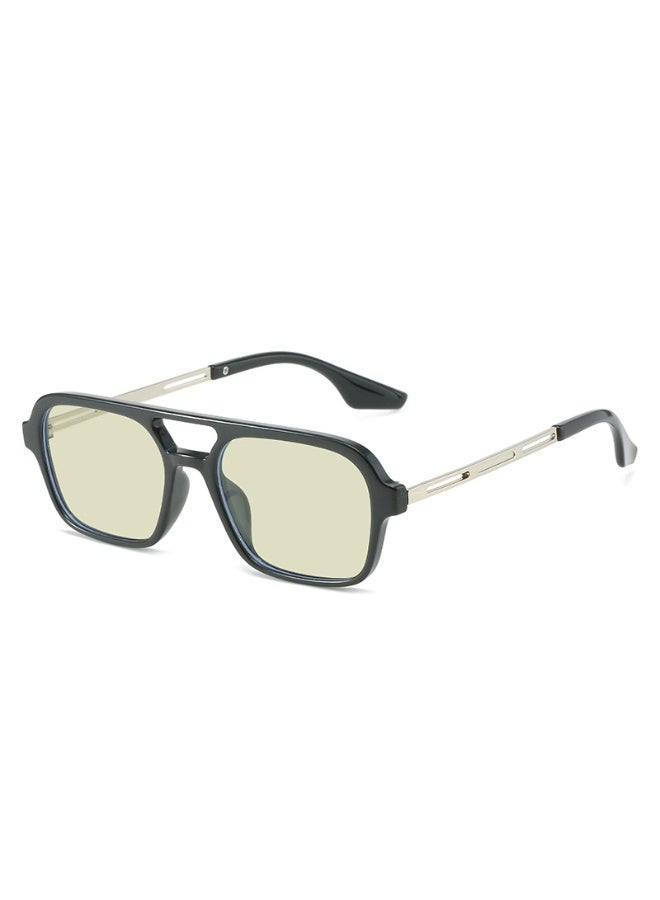 Anna Square Frame Double Beam Pilot Sunglasses - UV Protection - Image 1