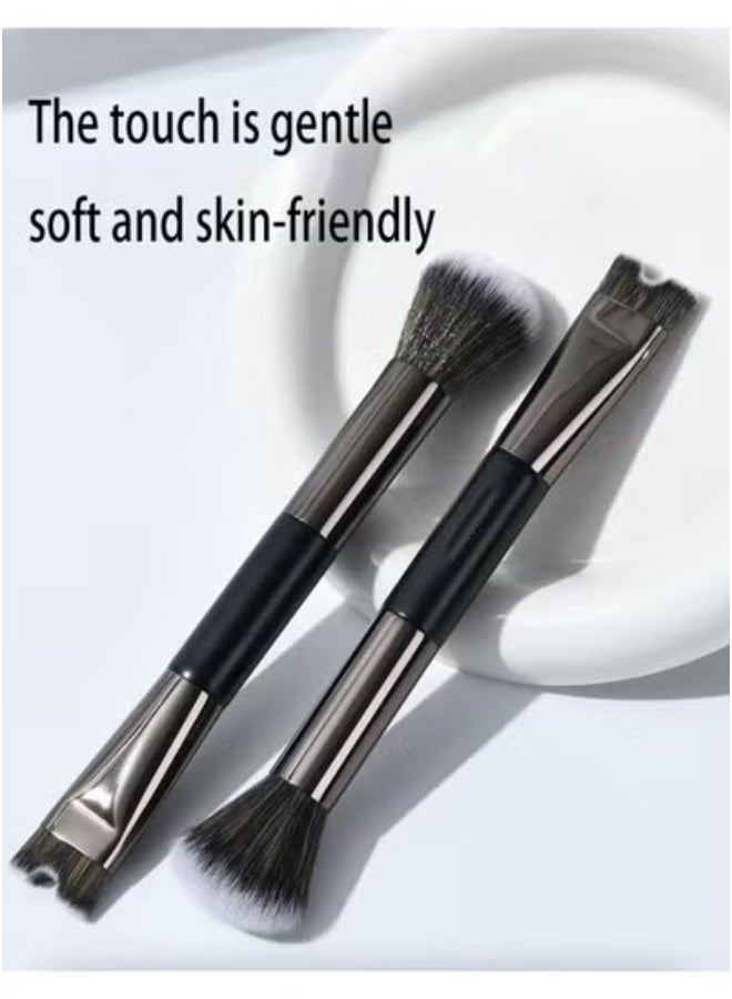 Double-headed U-shaped nose shadow powder brush - Image 2