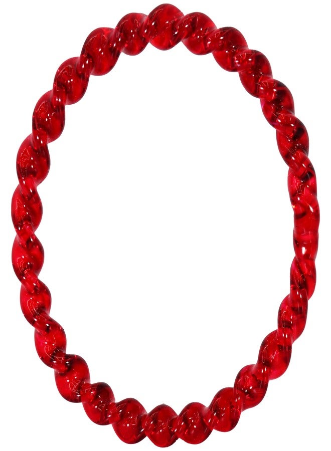 NMII طقم أساور كريستالية حلزونية بتصميم ملتوي من NMII للنساء والفتيات | أساور زجاجية للنساء | طقم أساور زجاجية حمراء | أساور كريستالية زجاجية | كانش كي كادي-(GK37-Baldar-Red-2.4) - Image 2