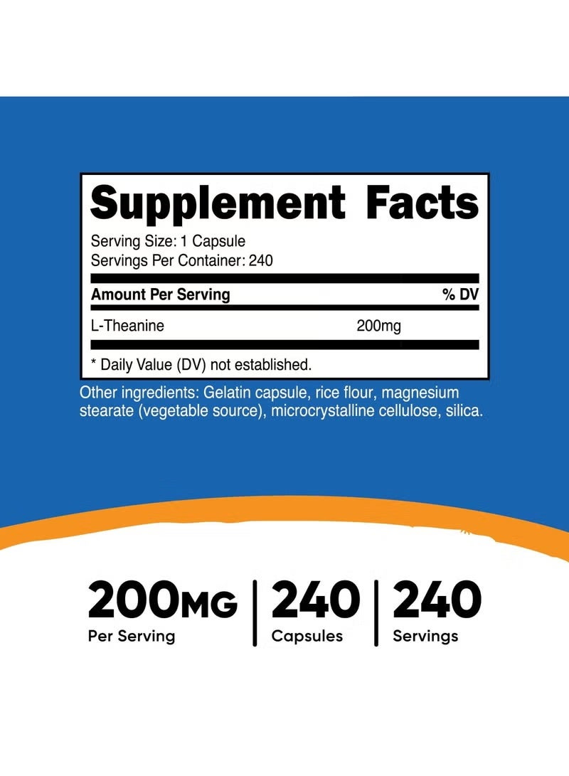 نوتريكوست، إل-ثيانين، 200 ملغ، 240 كبسولة - Image 3