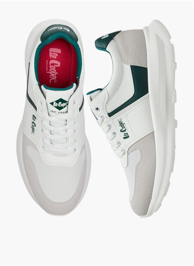 Lee Cooper Men's Panelled Sneakers with Lace-Up Closure  - Image 1