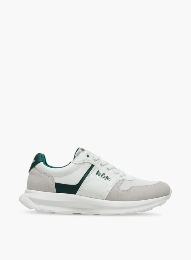 Lee Cooper Men's Panelled Sneakers with Lace-Up Closure