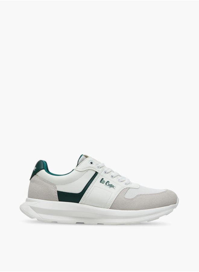 Lee Cooper Men's Panelled Sneakers with Lace-Up Closure  - Image 3
