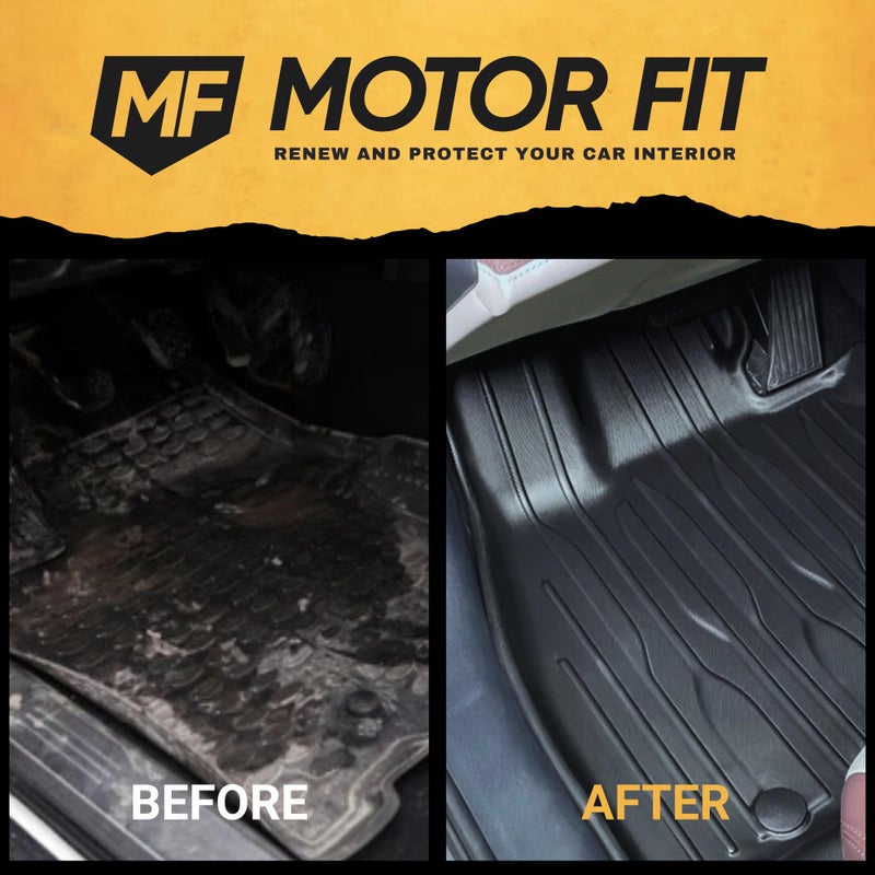 MOTOR FIT 3D All-Weather Car Floor Mats for BYD SONG PLUS | 4-Piece Waterproof Set with Anti-Slip Backing & Raised Edges | Interior Accessories for BYD SONG PLUS - Image 2