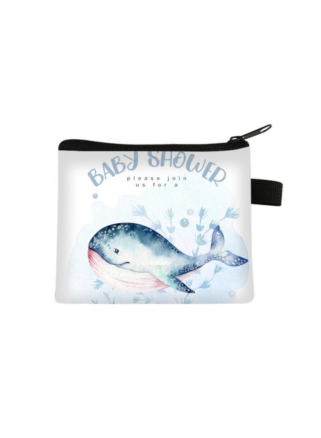 New Marine Animal Coin Purse For Children, Original Style Storage Pouch, Cute Mini Key Bag