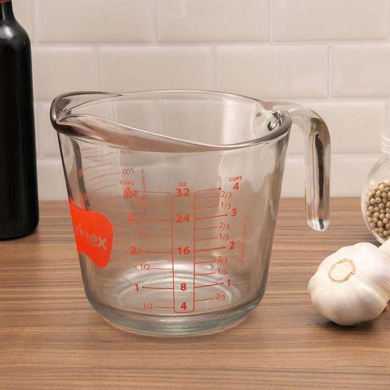 Marinex Glass Measuring Jug 1L, Durable Heat-Resistant Borosilicate Measuring Jug | Transparent Multi-Purpose Medium Glass Jug | Microwave, Freezer & Dishwasher Safe - Image 3