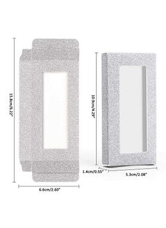 MAGEFY 30 Pieces Eyelashes Packaging Box Empty Eyelash Boxes Lash Box Packaging Glitter Paper Eyelash Storage Box Soft Paper Lash Case (Silver)  - Image 4