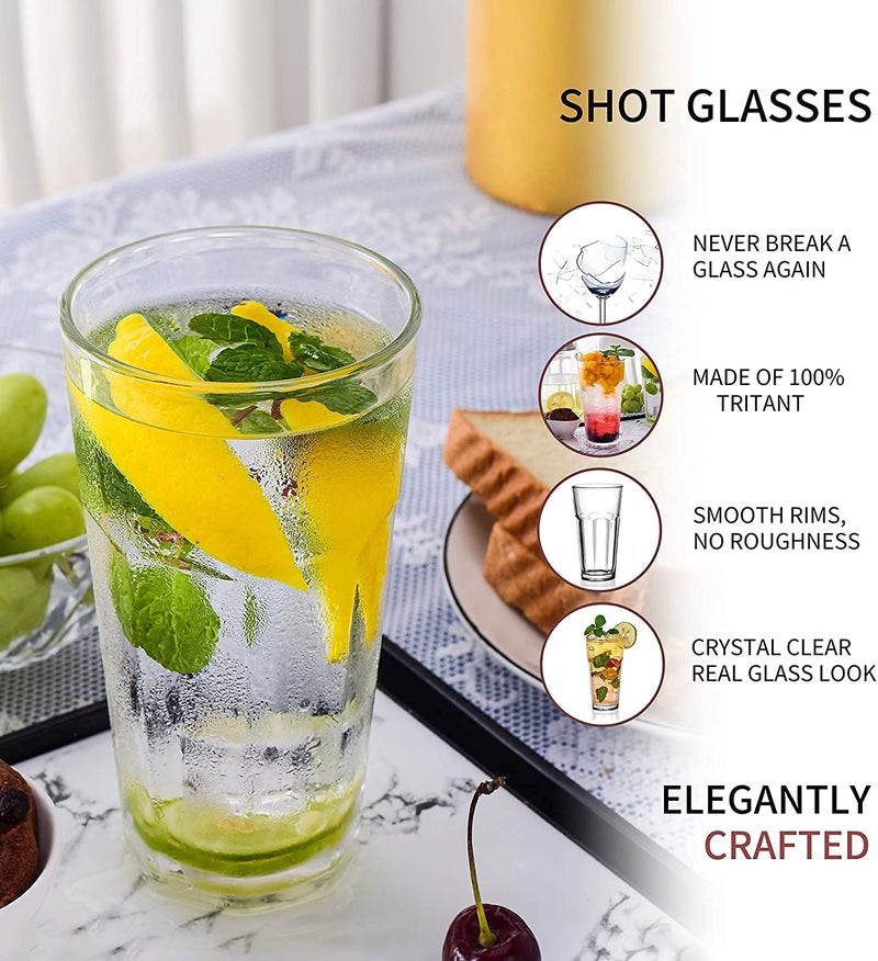 WRINGO 450 MLWater Glass Tumbler Highball Glasses Clear Iced Tea and Glasses for Drinking Cocktail, Juice, Milkshake, Coke, Soda, Dishwasher Safe (Pack of 6) - Image 5