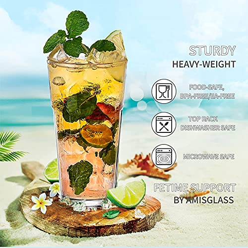 WRINGO 450 MLWater Glass Tumbler Highball Glasses Clear Iced Tea and Glasses for Drinking Cocktail, Juice, Milkshake, Coke, Soda, Dishwasher Safe (Pack of 6) - Image 4