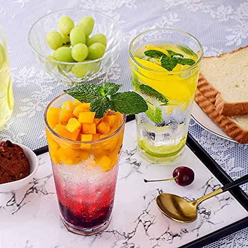 WRINGO 450 MLWater Glass Tumbler Highball Glasses Clear Iced Tea and Glasses for Drinking Cocktail, Juice, Milkshake, Coke, Soda, Dishwasher Safe (Pack of 6) - Image 2