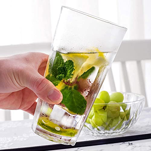 WRINGO 450 MLWater Glass Tumbler Highball Glasses Clear Iced Tea and Glasses for Drinking Cocktail, Juice, Milkshake, Coke, Soda, Dishwasher Safe (Pack of 6) - Image 3