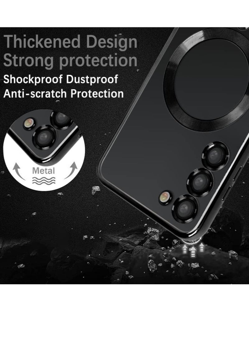Magnetic Clear Case for Samsung Galaxy S23 with Camera Lens Protector Magsafe Compatible Electroplated Soft TPU Shockproof Anti-Scratch Phone Case - Image 5