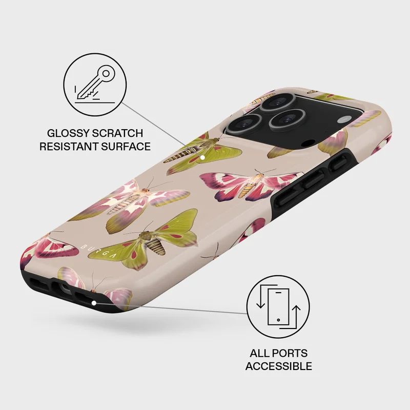 BURGA iPhone 17 Pro Metamorphosis Premium Case Compatible with Hybrid Dual-Layer Hard Shell + Silicone Protection - Scratch-Resistant Shockproof Mobile Cover