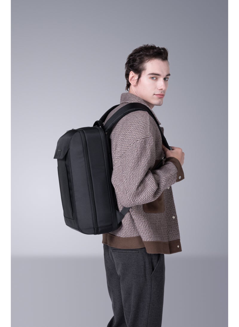 كينغسونز حقيبة لابتوب Kingsons مقاس 15.6 بوصة 🎒 لون أسود – مقاومة للماء 💧، 2 حجرة رئيسية 🧩، جيب مبطن للابتوب 💻، جيب للـ iPad 📱، 5 جيوب إضافية للإكسسوارات 🔌، تصميم عملي مريح، مع حزام حقيبة السفر الخلفي 🧳 مثالية للطلاب، العمل والسفر ✈️ - Image 4