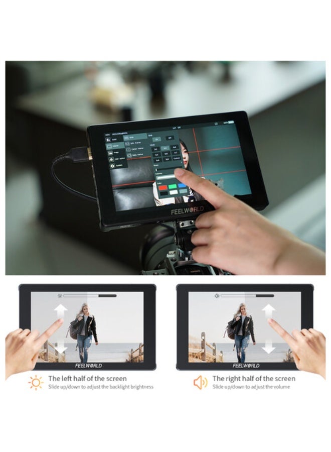 فيل وورلد شاشة Feelworld F7 Plus مقاس 7 بوصة تعمل باللمس – شاشة مراقبة احترافية للكاميرات مع HDMI ودقة Full HD ودعم LUT وأدوات مراقبة فيديو متقدمة - Image 3