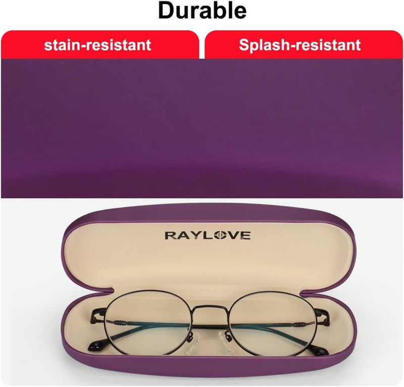 RayLove علبة نظارات راي لوف الصلبة للجنسين، حافظة واقية للنظارات - Image 5
