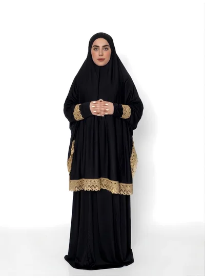 umrah dress for ladies Eastessence presents Double Layered Hajj Umrah Abaya dress available only at eastessence.com. 3XL [+$ 3.99] / 60 [+$ 4.99] / White main image 1